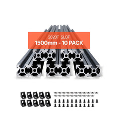 Anodized 2020 T‑Slot Aluminum Extrusion Linear Rail – 1000 mm, 1200 mm, 1500 mm, 2000 mm