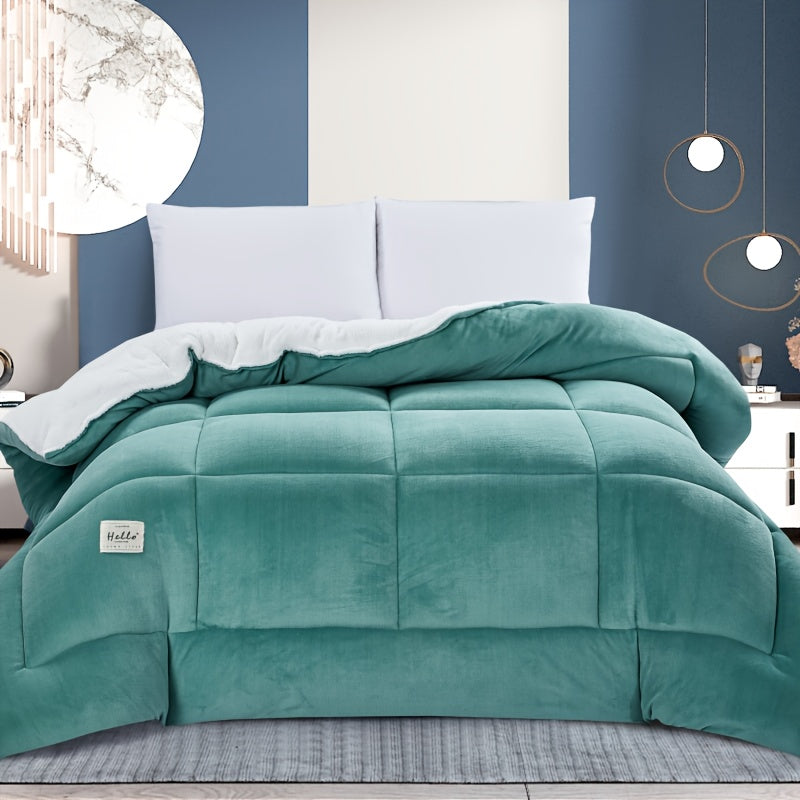 Thick Soft Comforter Lamb Quilt Ultra Breathable All Season Cover Quilt Double