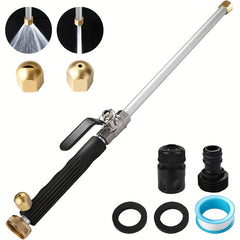 8-piece garden hose pressure washer jet nozzle set with quick-connect adapters
