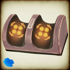 Electric foot massager with heat therapy for feet and legs