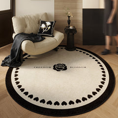 Round Vintage French-style Living Room Rug