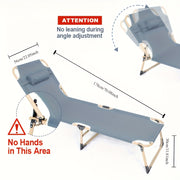 Heavy-duty outdoor folding bed with reversible mattress