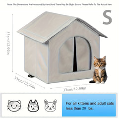 Outdoor waterproof pet house with insulated foam layer for small dogs and cats