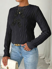 Round-neck Pullover Simple Base Layer Machine-knit Sweater