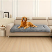 Dog crate pad with ultra-soft fleece and nonslip bottom