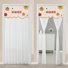 Non Perforated Magic Tape Gauze Double-layer Blackout Curtain