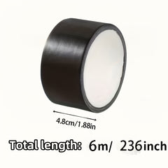 Heavy-Duty Black Cloth Repair Tape, 6 Meters