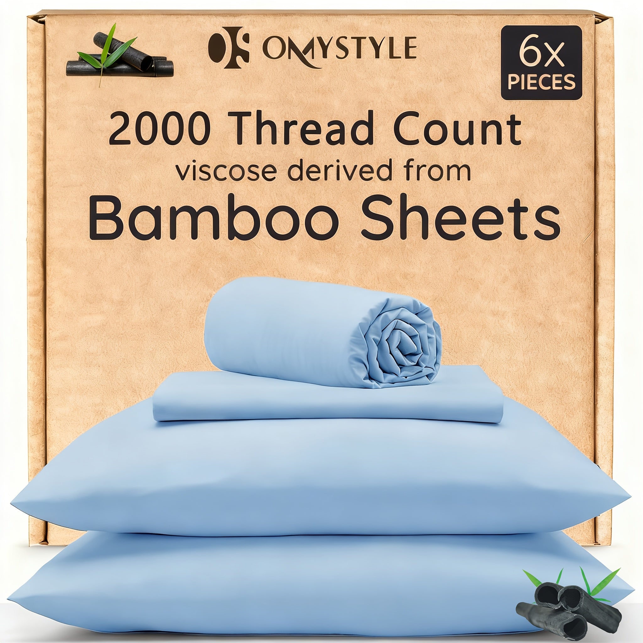 Bamboo Cooling Bedding Set Breathable And Silky Fit For Hot Sleepers And