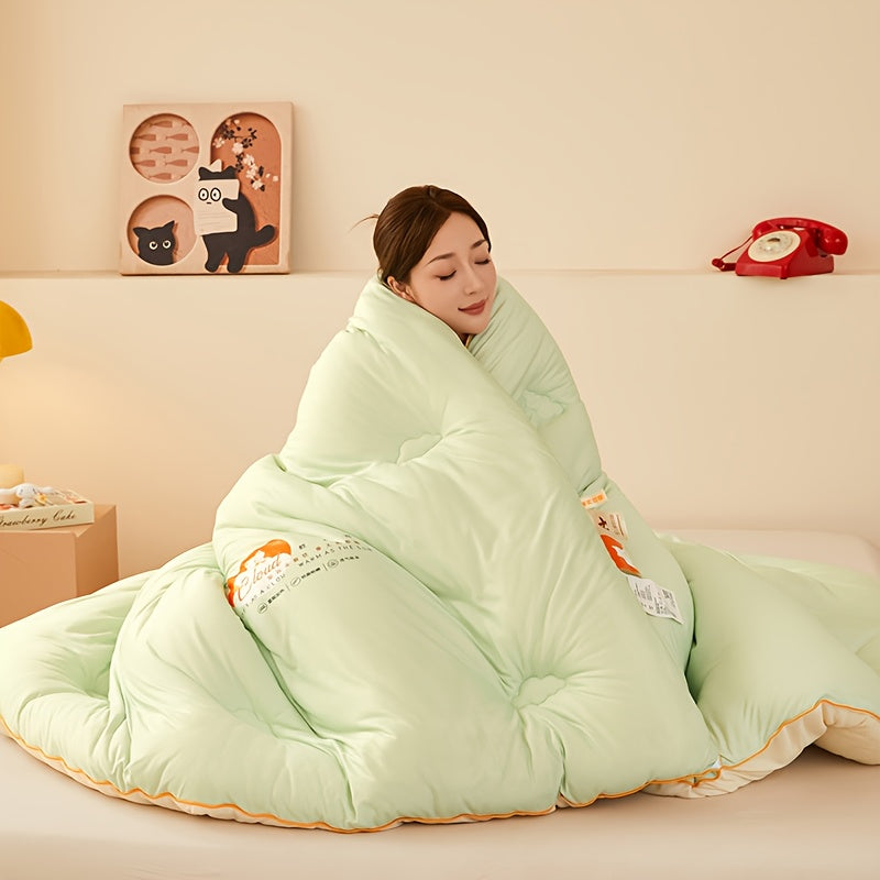 Autumn And Winter New Soft Fluffy Warm Thick Quilt Cute Pattern Autumn