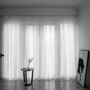 Simple and Modern Balcony Solid Color Gauze Curtain