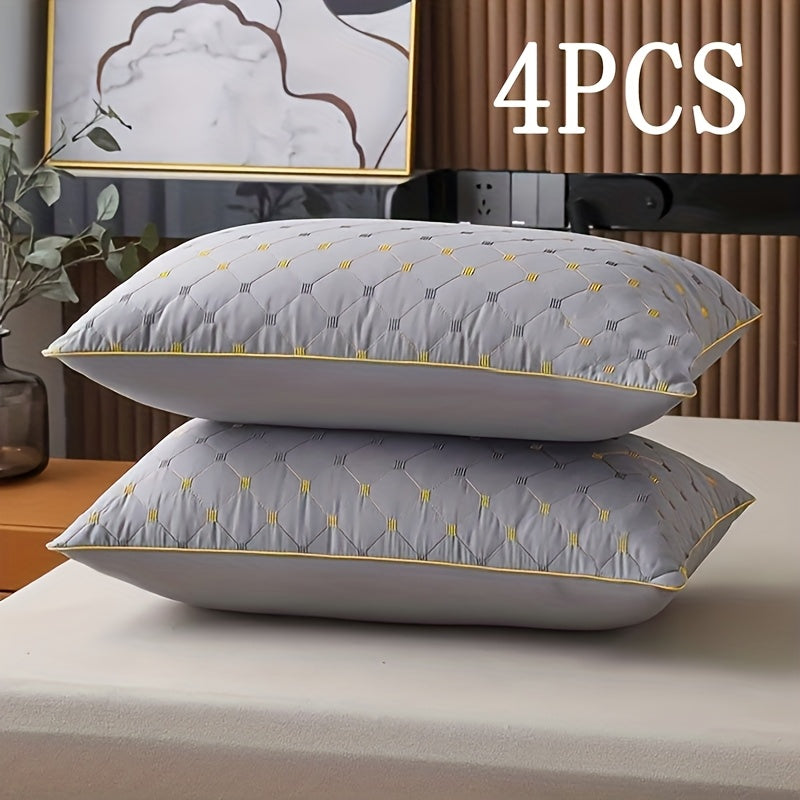 Luxury Hotel Pillows Quilted Design Machine Washable High Quality For Side Or