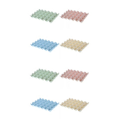 8‑Pack 24‑Cell Stackable Plastic Egg Tray – Four Colors