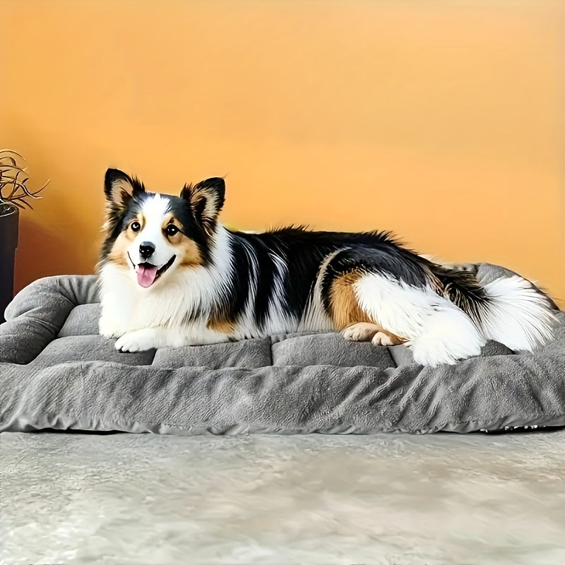 Cat And Dog Specific, Ultra Soft Plush Pet Bed, Large Size, Reversible, Comfortable All Year Round, Rectangular Shape, Polyester Fiber Filling, Suitable For Dog Breeds From Very