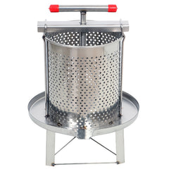 Stainless steel honey and wax press with flat mouth for home or commercial use