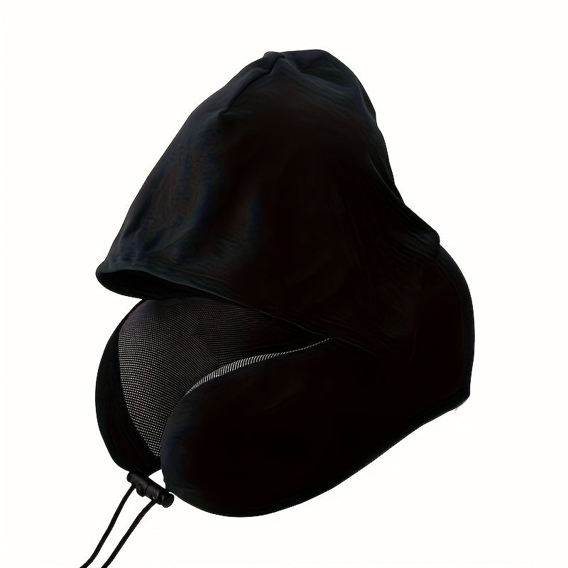 Itechjoy Adjustable Hooded U Shaped Neck Pillow | Hand Washable Multiple Colors
