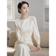 Elegant High-End Evening Gown with Cinched Waist