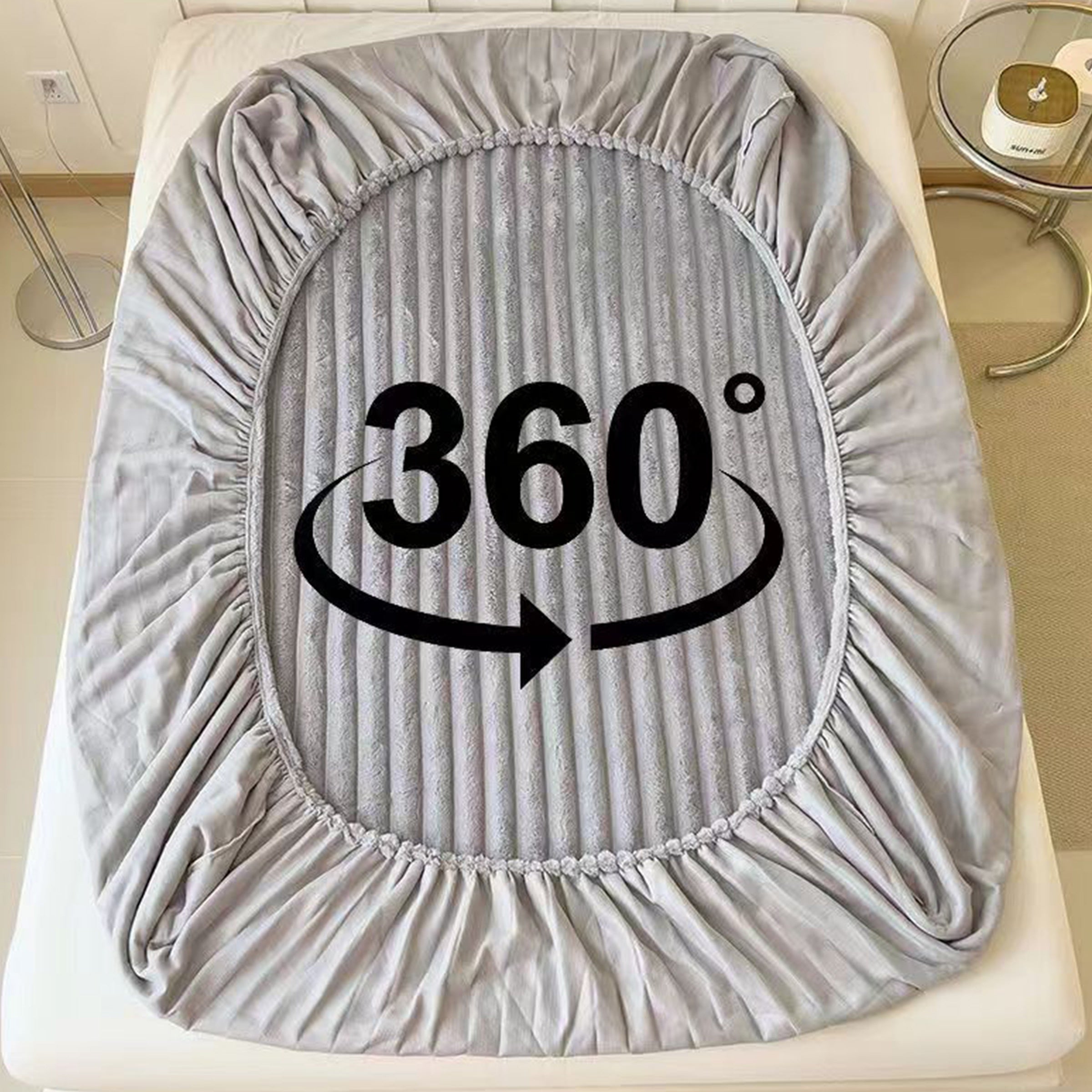 Luxury Plush Bedspread Extra Thick Soft Elegant Bed Cover With Deep Pocket
