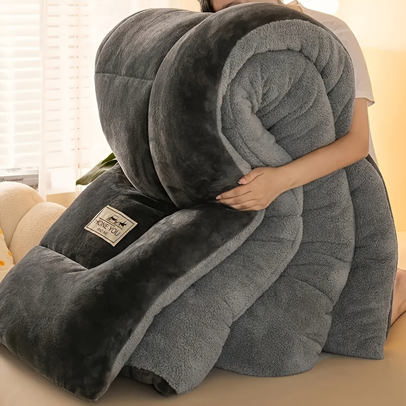 Contemporary Quilted Fleece Blanket Ultra Soft Plush Thick All Season Warmth Machine
