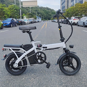 14 inch foldable electric bicycle with 48V lithium battery and 20 mph top speed
