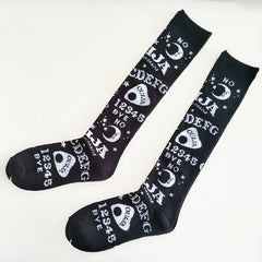 Comfortable Knee-High Moon Star Sports Socks for Women