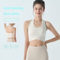 Supportive Yoga Tank with Wide Straps & Chest Pad – Stretch Fit