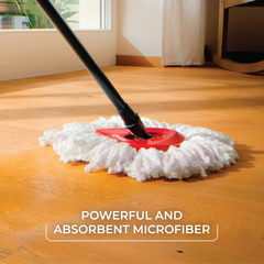 Easywring Microfiber Spin Mop Bucket Floor Cleaning System Red Gray Standard