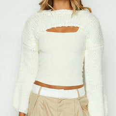 Temperament Long Sleeve Short Casual Sweater