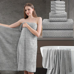 8-piece luxury bath towel set with oversized towels and washcloths