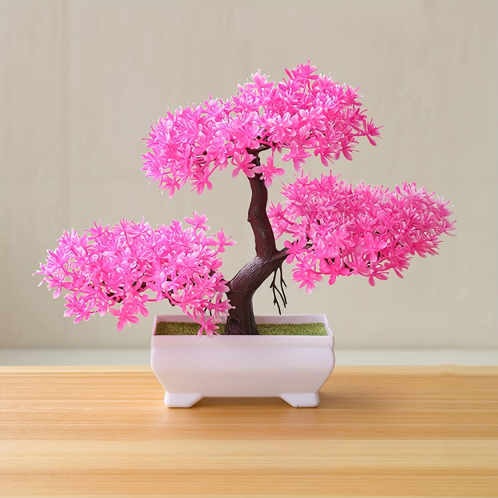 Artificial bonsai tree, simulated plant decoration, potted artificial home plants, welcome pine bonsai, suitable for corridors, cabinets, drawers, bookshelves, rooms and table