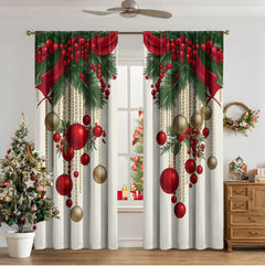 3d Digital Printed Christmas Curtains