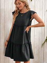 European and American-style Fashionable Thin Breathable Round-neck Sleeveless Dress