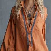 Chic Button-Front Casual Long-Sleeve Mini Dress