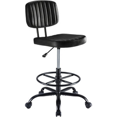 Low-Back Armless Drafting Chair with Adjustable Footrest Ring