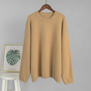 Simple Solid Color Knitted Loose Casual Sweater
