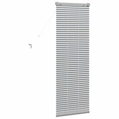 Window Blind with Curtains, Silver; Window Blind with
