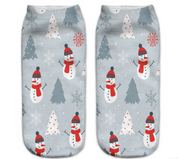 Low-Cut Christmas Ankle Socks for Women