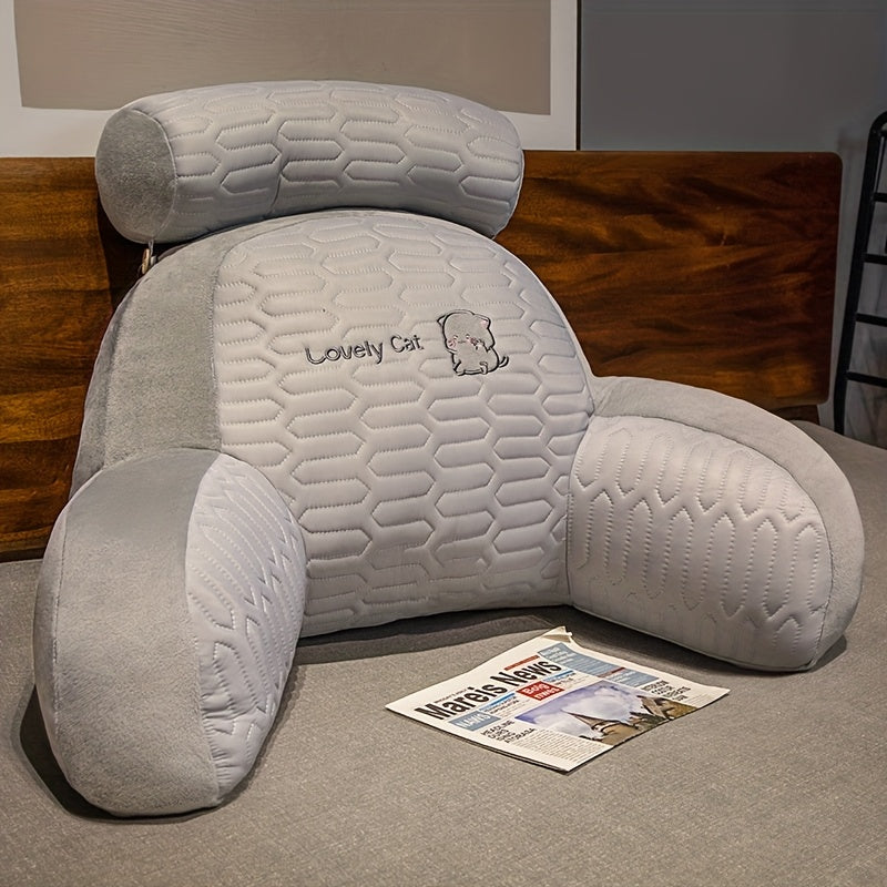 Soft & Washable Modern Reading Pillow | Ergonomic Neck Back & Arm