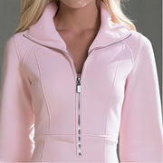 Women's Half-Zip Long-Sleeve Slim Fit Mini Dress
