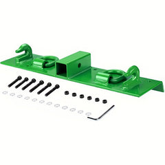 Heavy-duty bolt-on bucket hooks for 2 inch tractor receivers