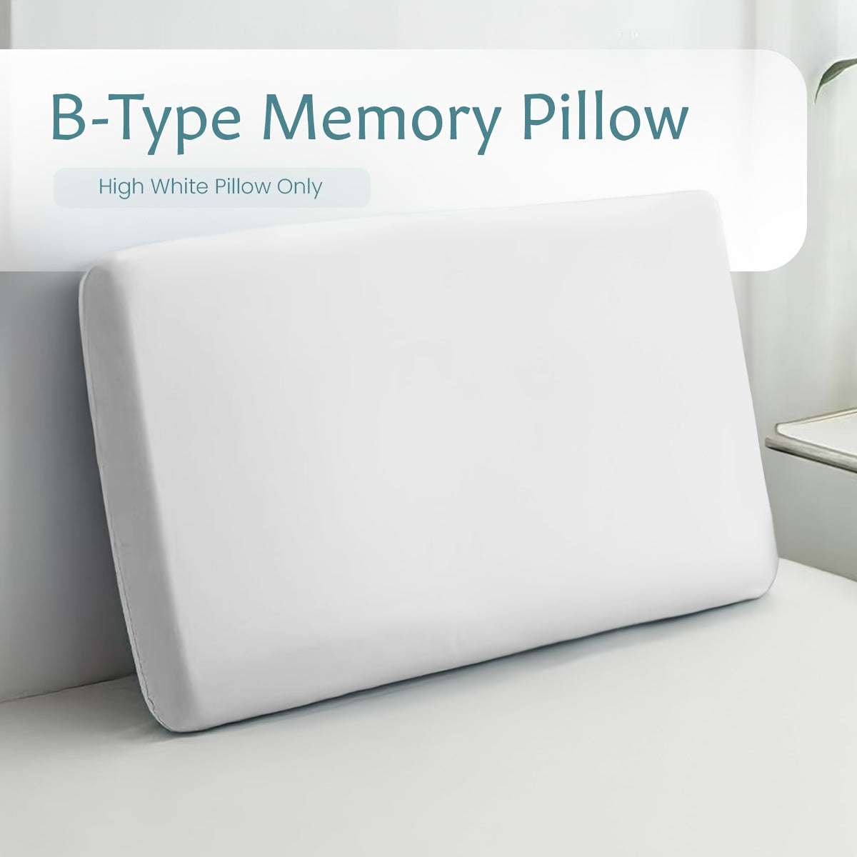B Shaped Ergonomic Neck Pillow | Soft Light Beige Friendly Cover Slow