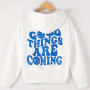 Women's Letter Print Casual Long-Sleeve Hoodie