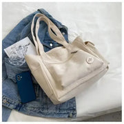 Large capacity canvas tote shoulder bag for women