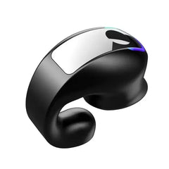 Clip-on Bluetooth earphone with bone conduction and stereo sound