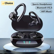 Wireless earbuds with 6-hour battery case and Bluetooth connectivity