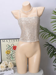 Sequin Sling Top with Adjustable Strap