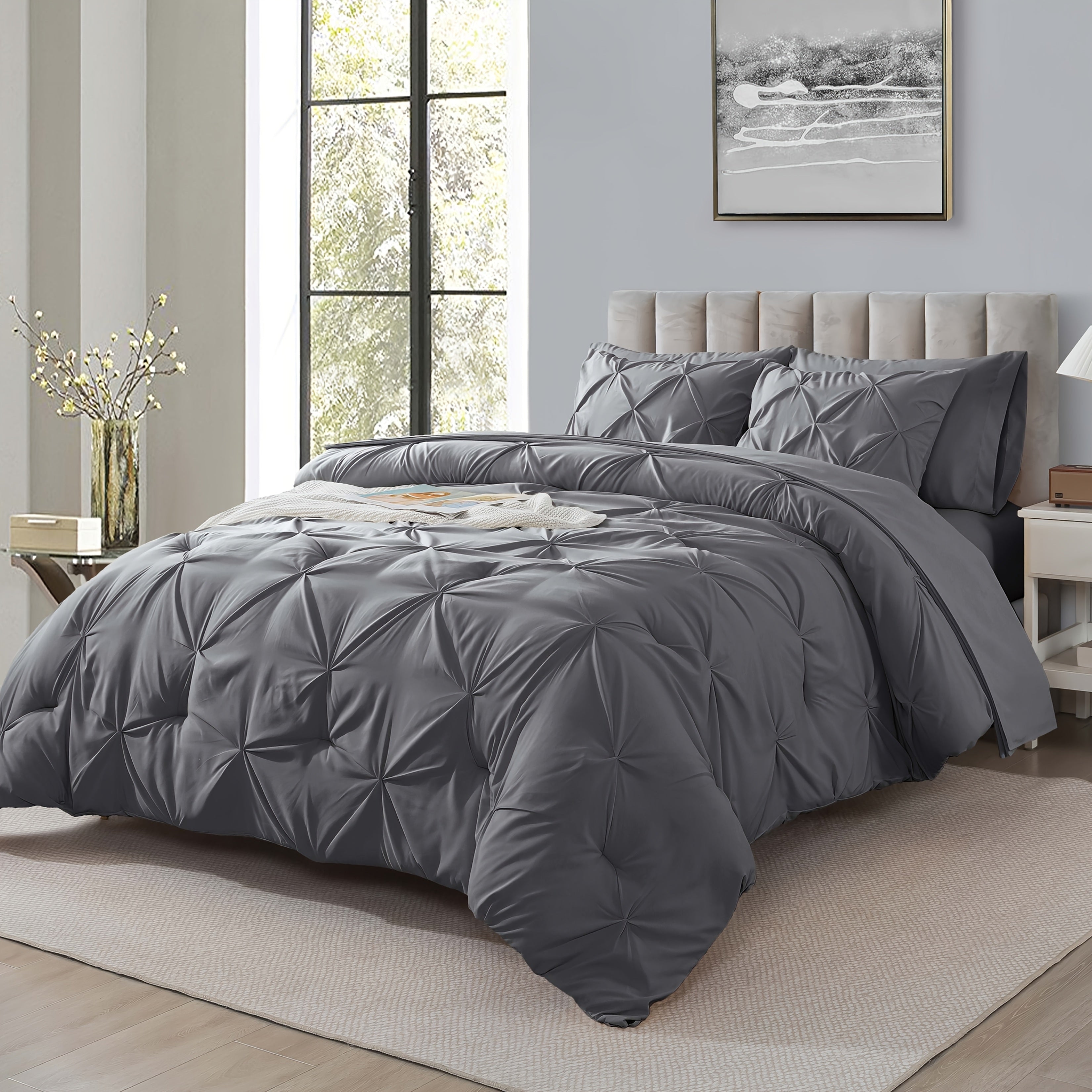 Cosybay Comforter Set Luxury Soft Fluffy Bedding With Comforter Fitted Sheet Flat