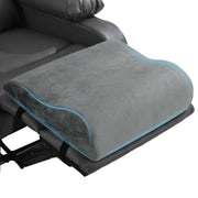 Ergonomic Recliner Leg Pillow With Lumbar Support Washable Cover Gray Black Polyurethane