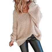 Loose Casual Plus Size Crew Neck Pullover Sweater