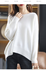 Loose and Idle Underwear Crew Neck Simple Sweater