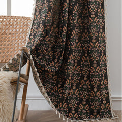 Jacquard Bouquet Tassel Curtain